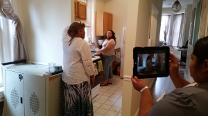 Briya student filming a kitchen scene